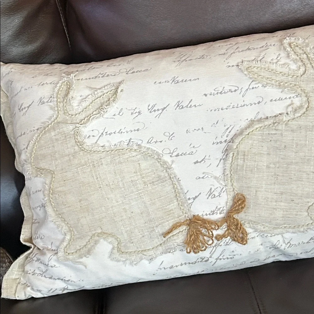 Decorative Pillow with Bunny Design